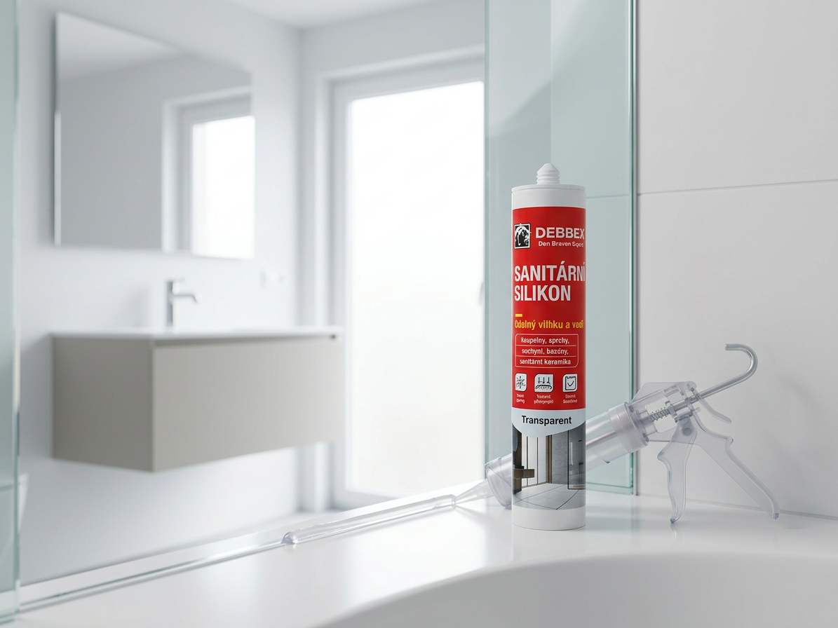 Sanitární silikon transparentní Den Braven 280 ml