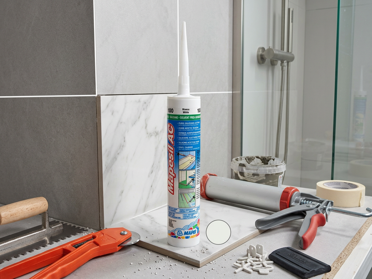Tmel silikonový Mapei Mapesil AC 103 měsíční bílá 310 ml