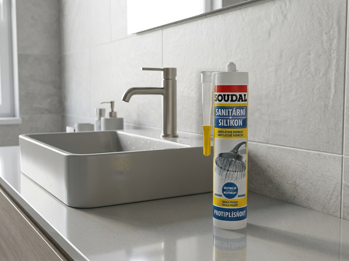 Silikon neutrální sanitární +S Soudal bílý 280 ml