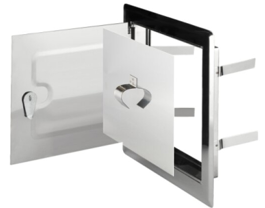 Komínová dvířka 140x140mm nerez
