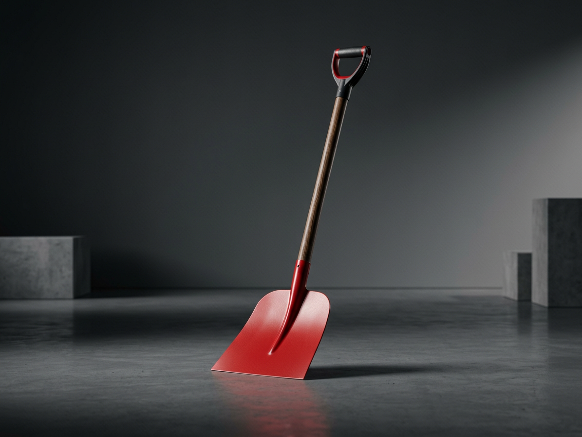 Lopata ocelová stájová holštýnská 270 x 250 mm červený lak Profi