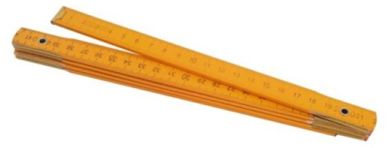 Metr skládací dřevěný žlutý 2 m standard