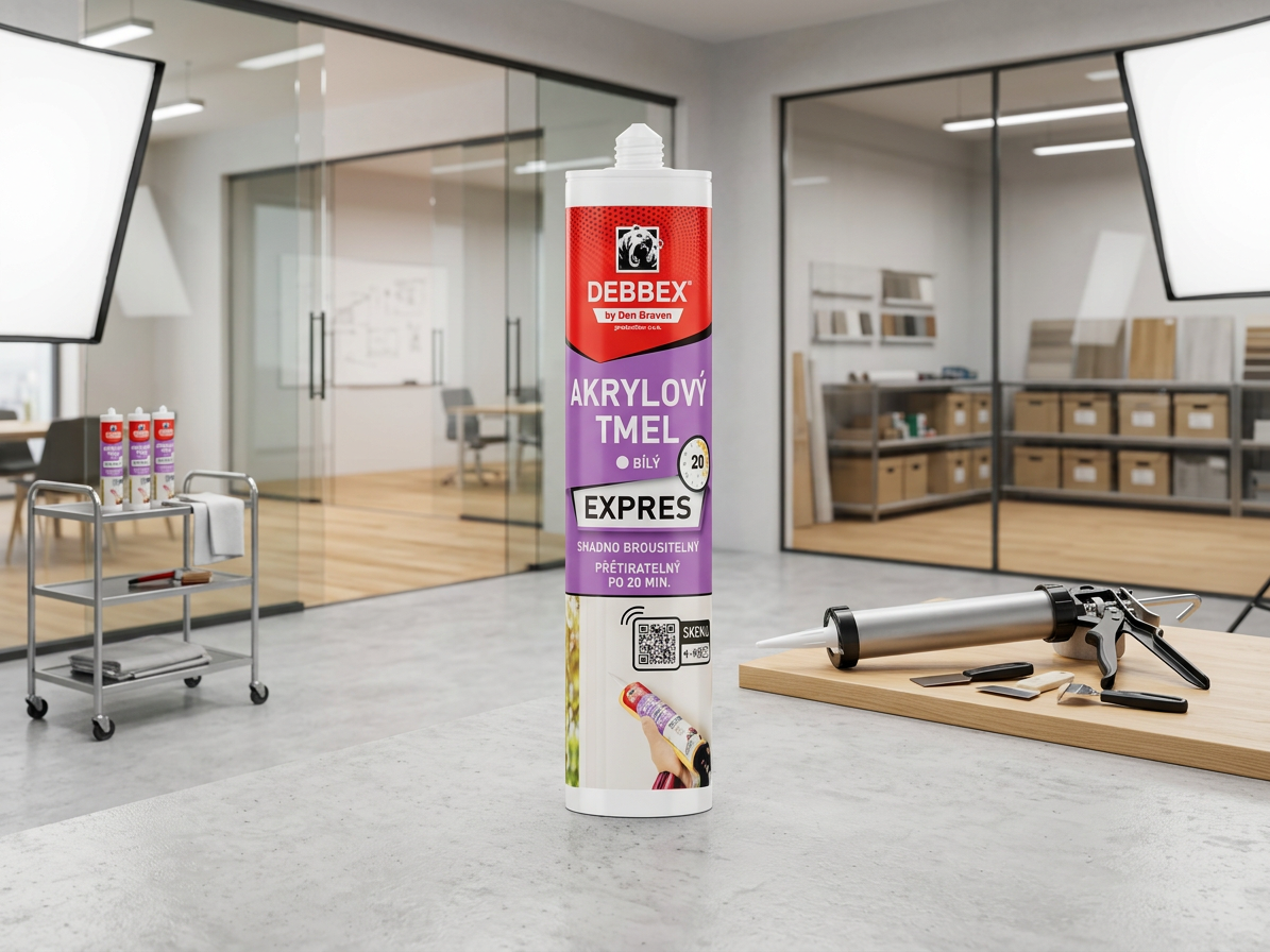 Tmel akrylový Den Braven EXPRES bílý 280 ml