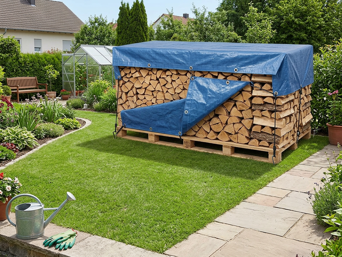 Zakrývací plachta s kovovými oky STANDARD 6 × 10 m 60 g/m²