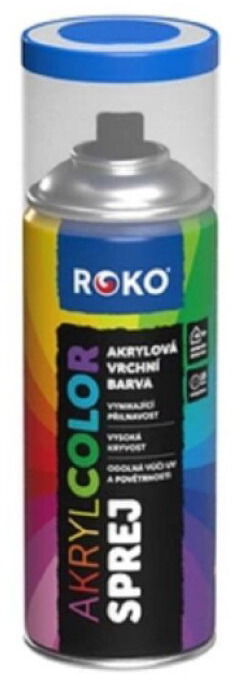 Barva akrylová vrchní Roko AKRYCOLOR Sprej nebeská modrá 400 ml