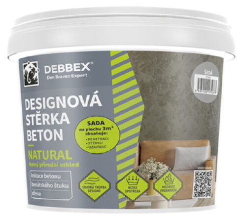 Designová stěrka BETON NATURAL slonová kost 5 kg