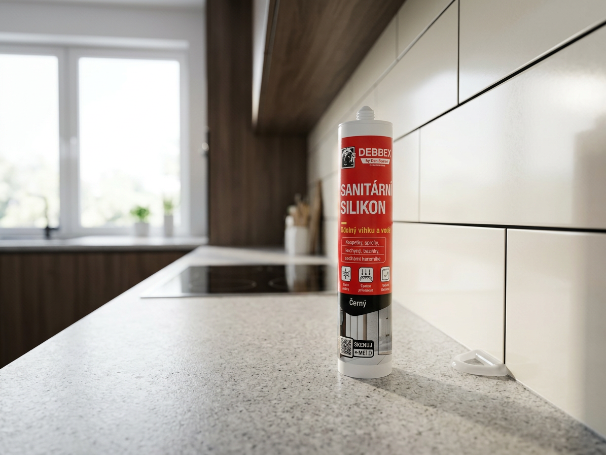 Sanitární silikon černý Den Braven 280 ml