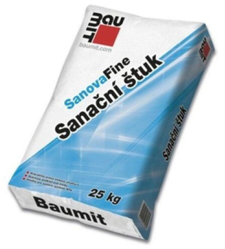 Omítka sanační štuková Baumit SanovaFine 0,6 mm 25 kg