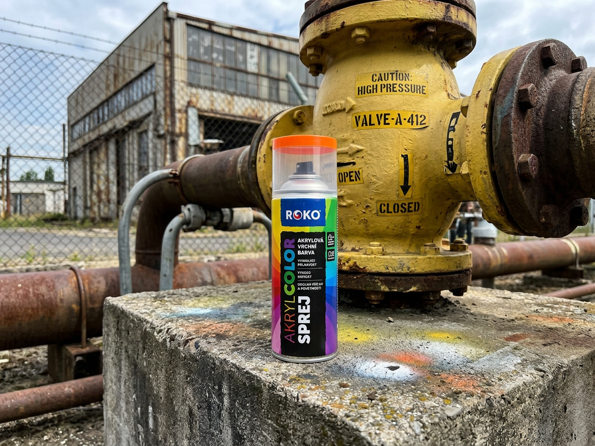Barva akrylová vrchní Roko AKRYCOLOR Sprej dopravní oranžová 400 ml