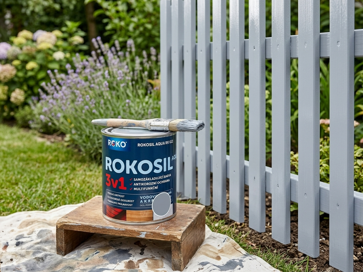 Barva samozákladující Rokosil Aqua 3v1 RK 612 1010 šedá pastelová 0,6 l