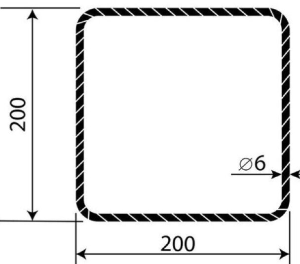 Třmínek R6 200x200 mm (50 ks/bal.)