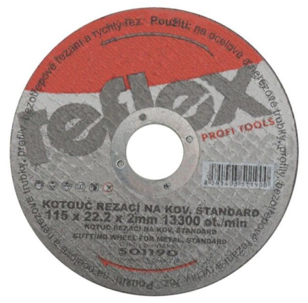 Kotouč řezný na kov 115 x 2 mm