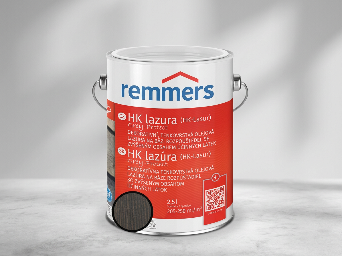 Lazura tenkovrstvá HK Lazura Grey Protect antracitová 0,75 l