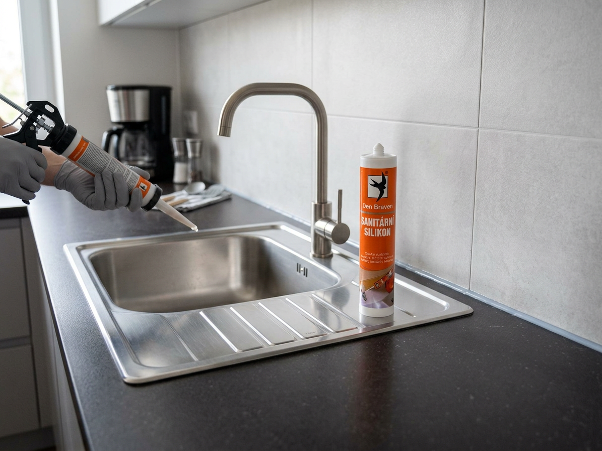 Sanitární silikon šedý Den Braven 280 ml