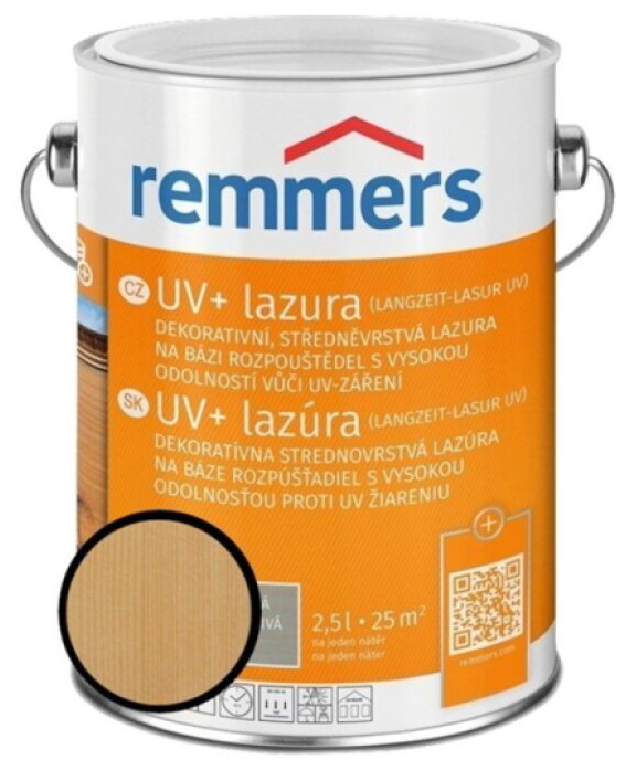 Lazura středněvrstvá Remmers UV+ bezbarvý 0,75 l
