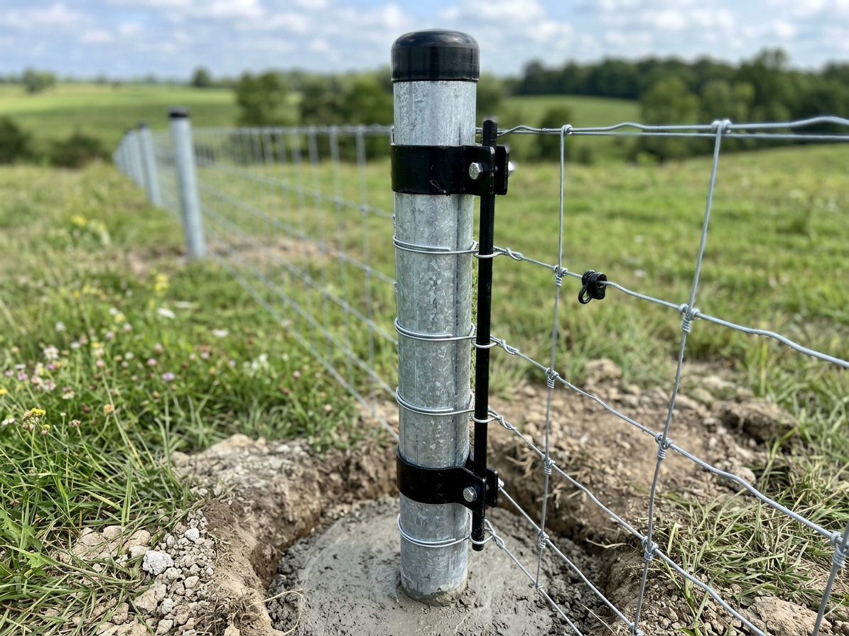 Sloupek kulatý Ideal Zn s příchytkou (průměr 48mm-výška 2,1m)