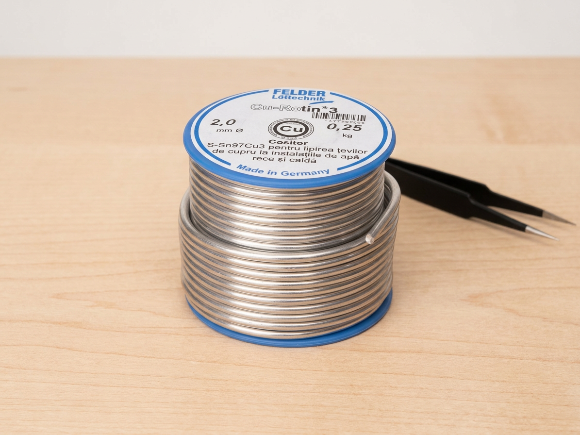 Měkká pájka S-Sn97 Cu3 2 mm,cívka 250 g