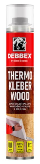 PU lepidlo na polystyren Den Braven Thermo Kleber WOOD 750 ml