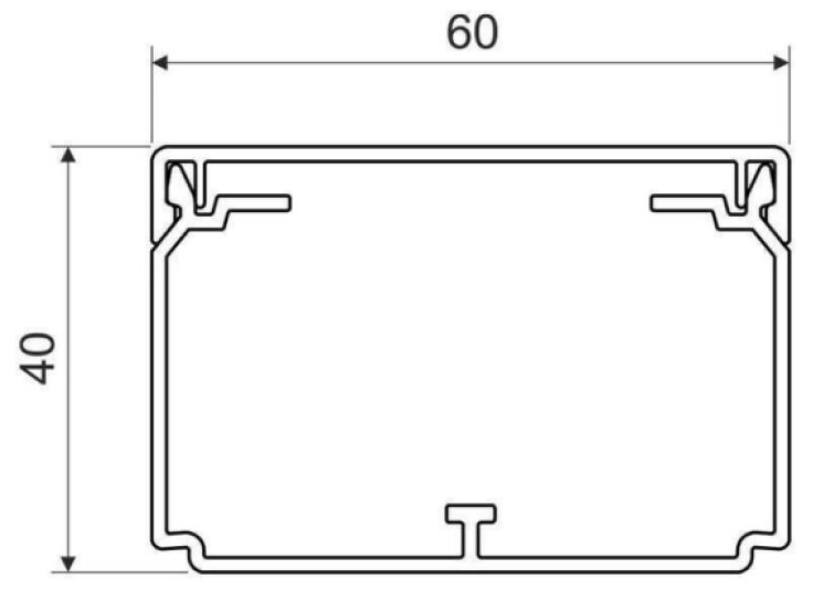 Lišta hranatá Kopos LH 60 x 40 HD bílá