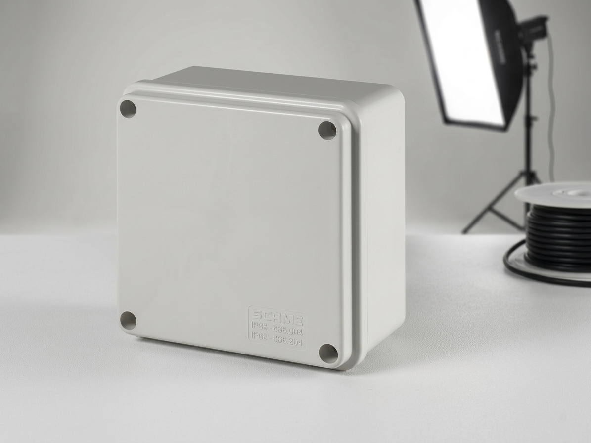 Krabice prázdná přisazená Scame Scabox (100×100×50mm)