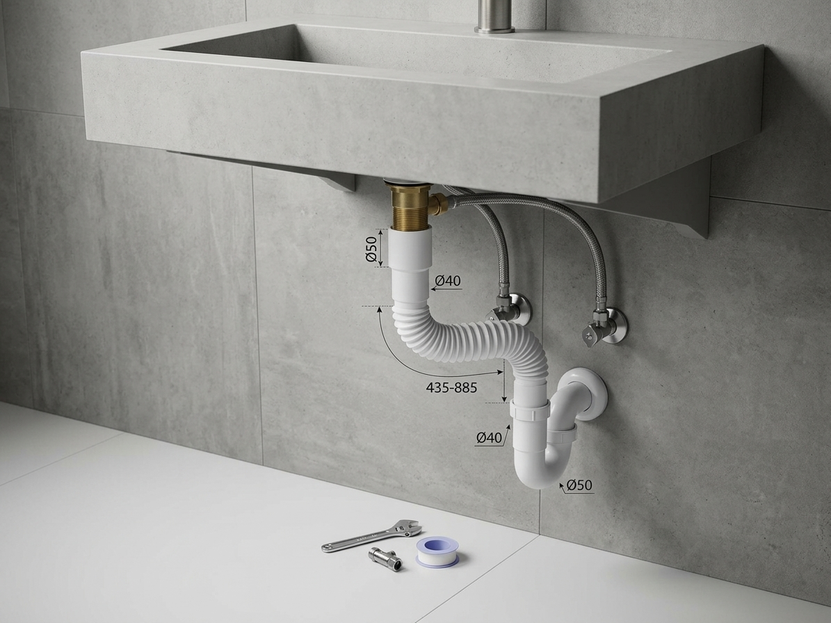 Připojení flexi Alcadrain A720 Premium 50/40×50/40 mm