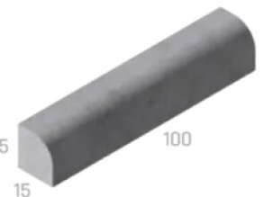 Obrubník silniční nájezdový DITON 1000x150x150 mm přírodní