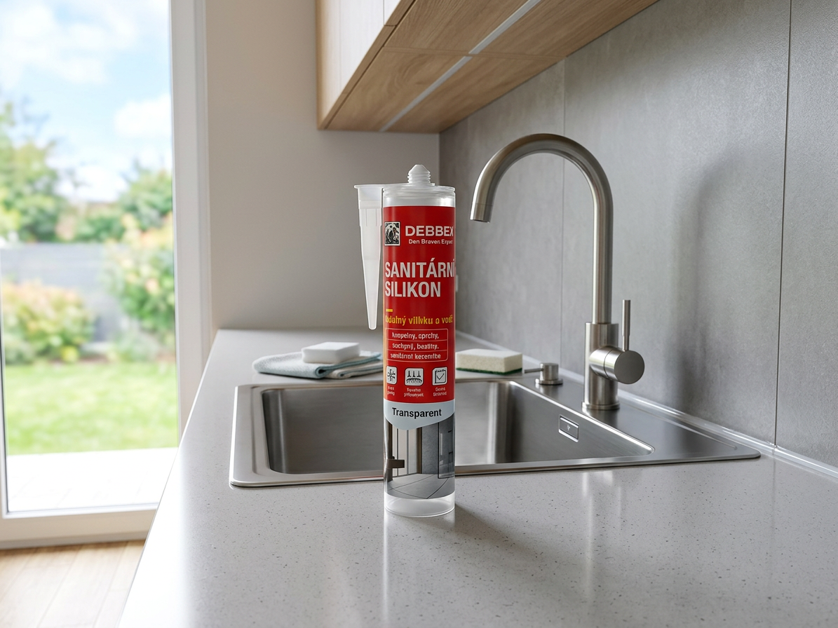 Sanitární silikon transparentní Den Braven 280 ml