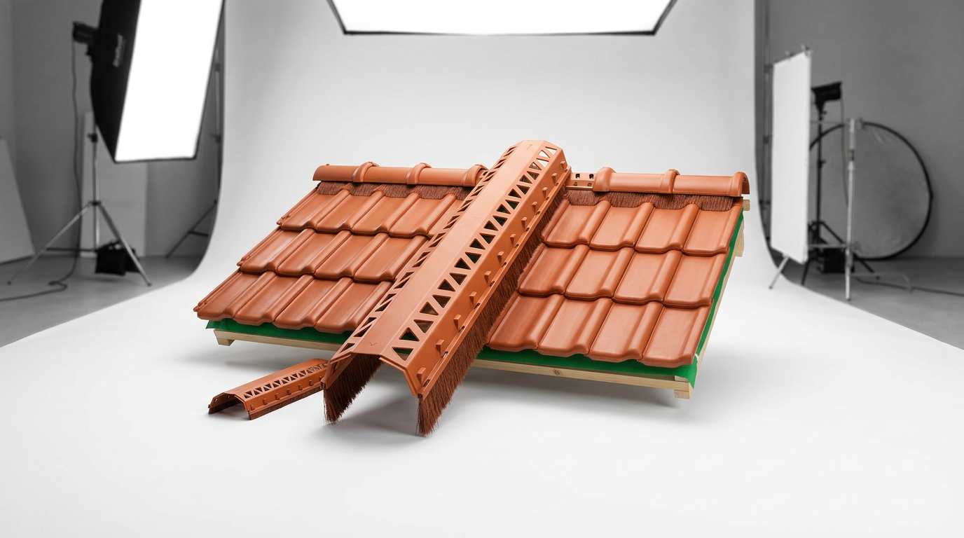 Větrací hřebenový pás AIR FLEX S cihlově červený