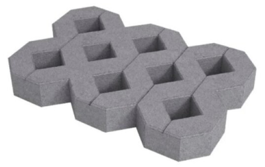 Dlažba zatravňovací DITON přírodní 600×400×80 mm