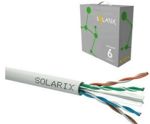 Kabel instalační Solarix CAT6 UTP nestíněný PVC (100 m/bal.)