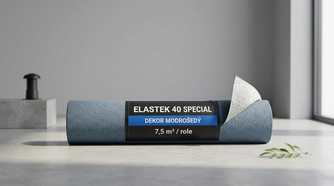 Asfaltový pás Elastek 40 special dekor modrošedý 7,5 m²/role