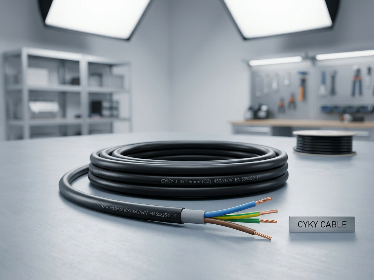 Kabel CYKY-J 3× 2,5 RE (25 m/bal.)