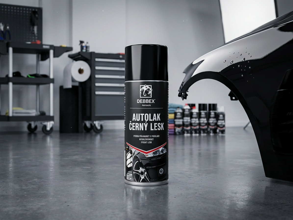 Autolak černý lesk 400 ml