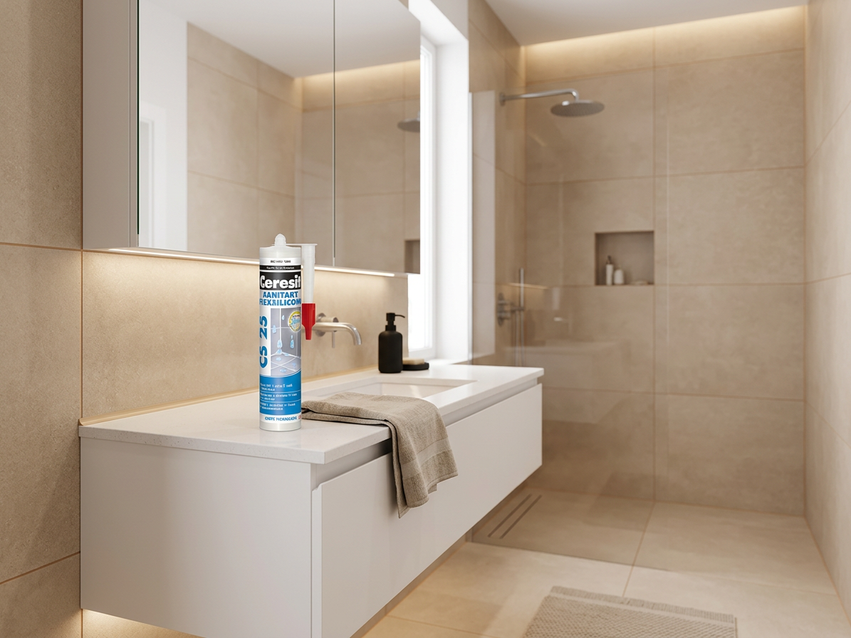 Tmel silikonový sanitární Ceresit CS 25 toffi 280 ml