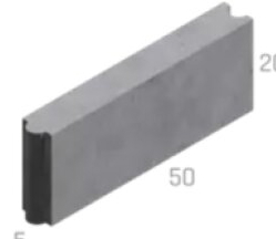 Obrubník záhonový DITON 500x50x200 mm přírodní