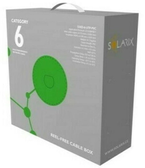 Kabel instalační Solarix CAT6 UTP nestíněný PVC (100 m/bal.)