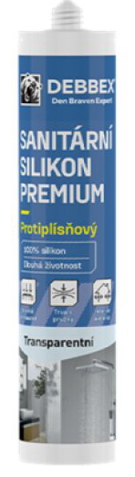 Silikon sanitární Den Braven PREMIUM transparent 280 ml