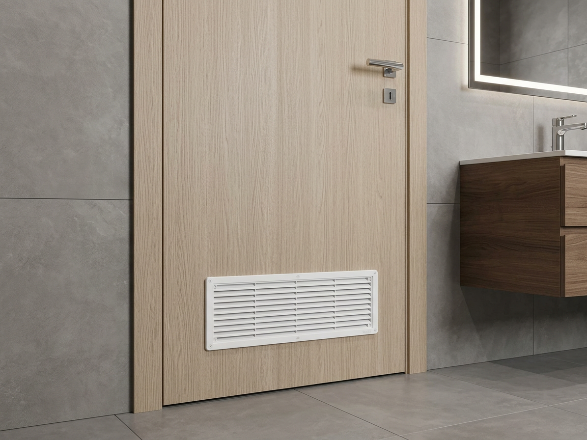 Mřížka větrací dveřní HACO VM D 400×130 mm bílá