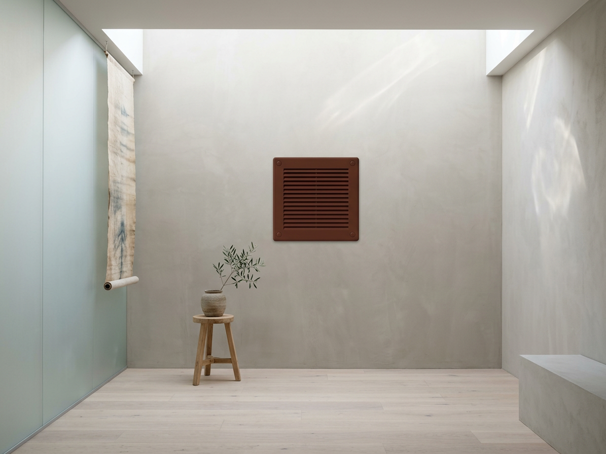 Mřížka větrací se síťovinou 250x250mm hnědá