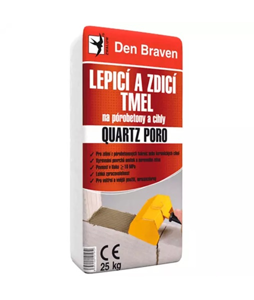 Lepicí a zdicí tmel na pórobetony a cihly QUARTZ PORO 25 kg