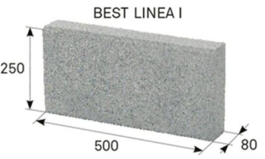 Obrubník betonový BEST LINEA I standard přírodní 80x500x250 mm