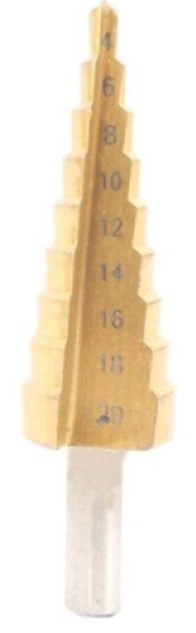 Vrták stupňový HSS do kovu 4 – 20 mm 9 stupňů