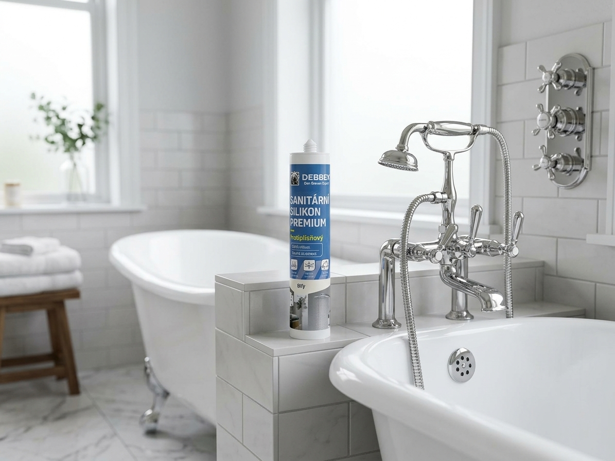 Silikon sanitární Den Braven PREMIUM bílý 280 ml