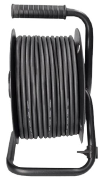 Kabel prodlužovací 4 zásuvky na bubnu 25m gumový