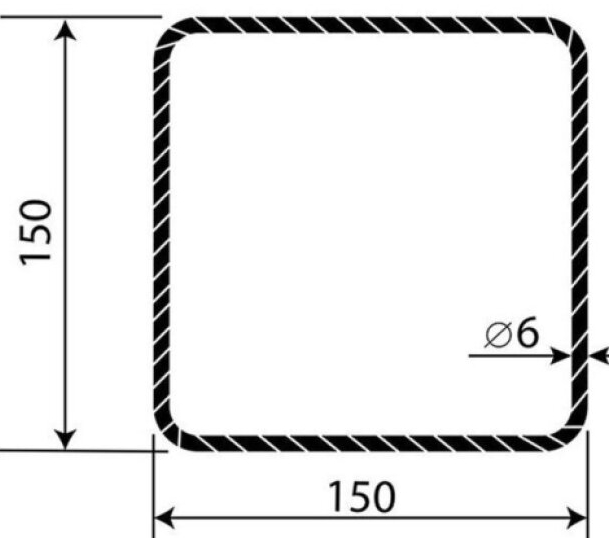 Třmínek R6 150x150 mm (50 ks/bal.)