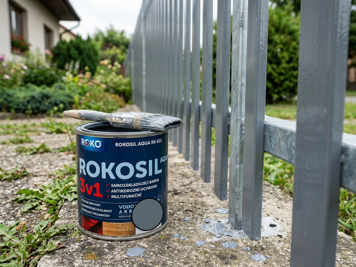 Barva samozákladující Rokosil Aqua 3v1 RK 612 1100 šedá střední 0,6 l