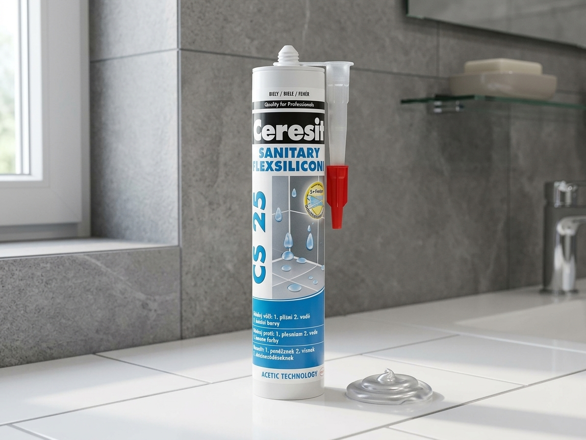 Tmel silikonový sanitární Ceresit CS 25 silver 280 ml