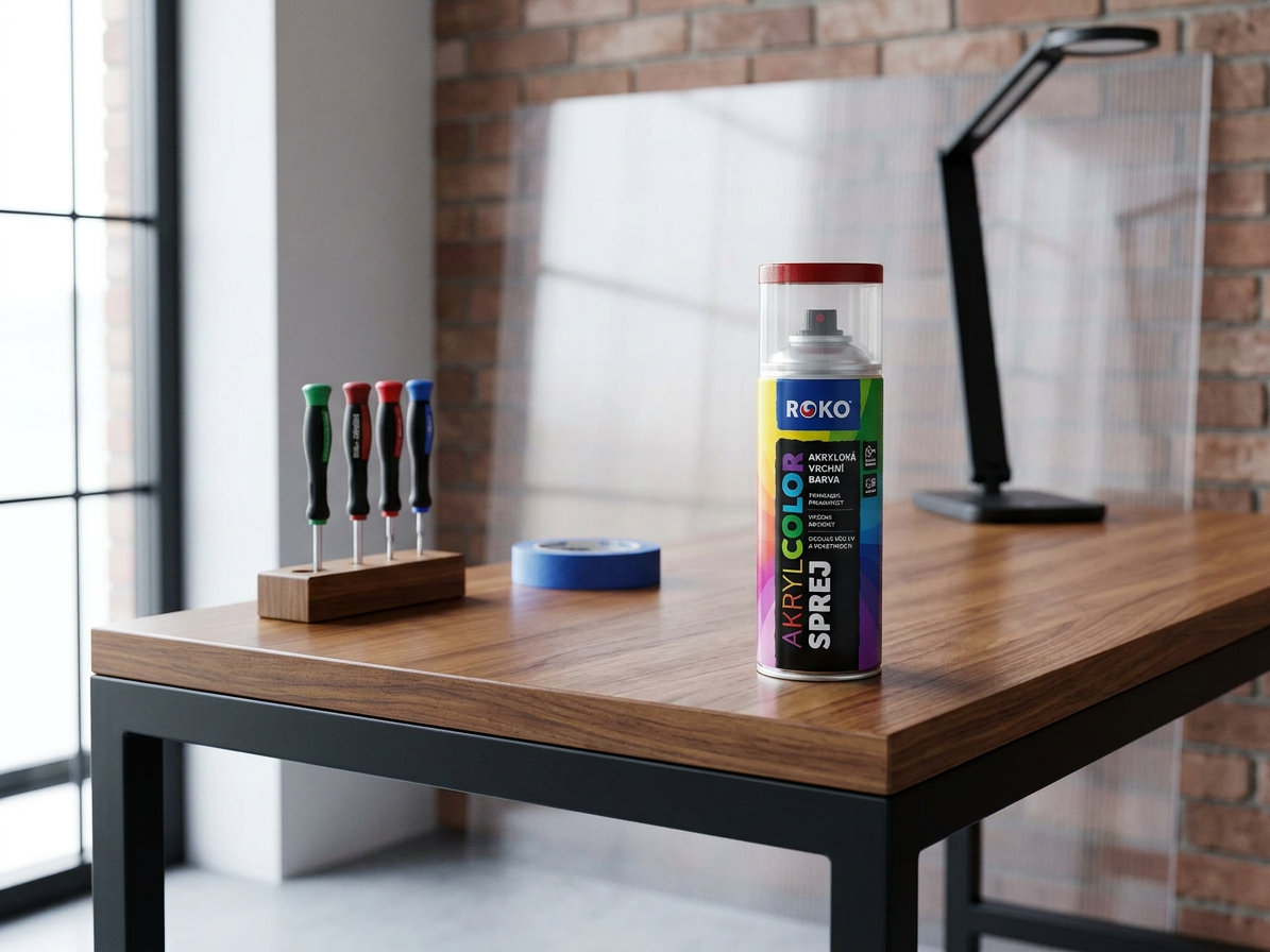 Barva akrylová vrchní Roko AKRYCOLOR Sprej rubínová 400 ml