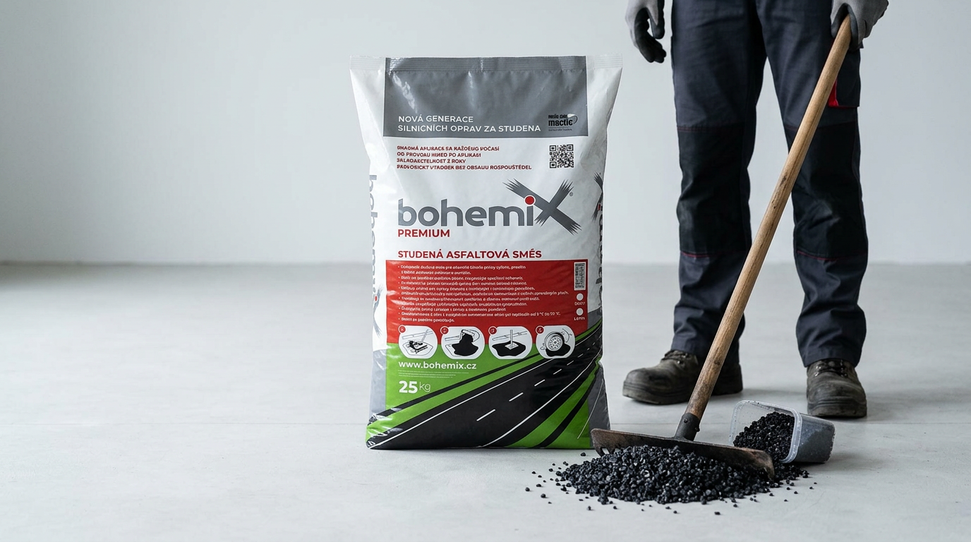 Bohemix studená obalovaná asfaltová směs 25kg/bal.