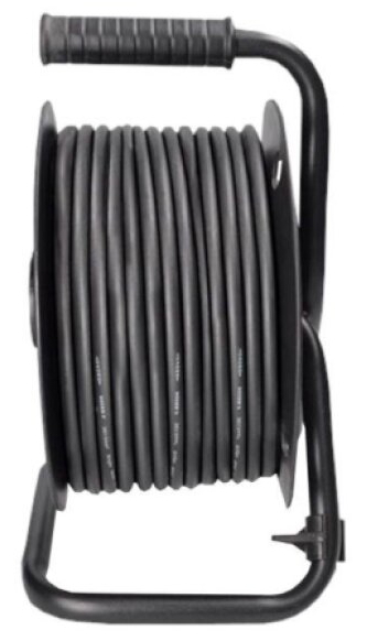 Kabel prodlužovací 4 zásuvky na bubnu 50 m gumový